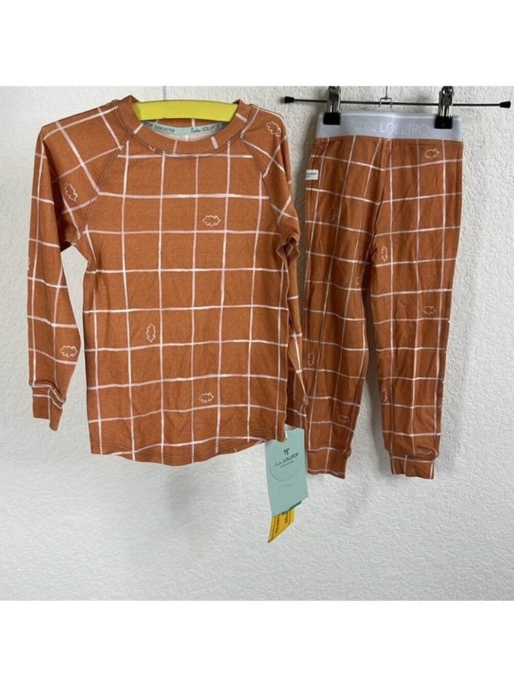 LouLou LolliPop Oak Leaves Sleep Set Long Sleeve Tencel Pajamas Unisex